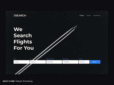 Daily UI Challenge 068 - Flight Search