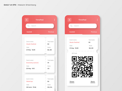 Event Listing app book dailyui design form ticket ticket app ticket booking timepad ui yandex