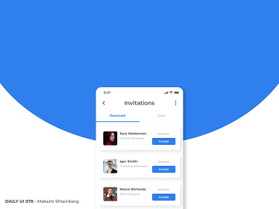 Daily UI Challenge 078 - Pending Invitation