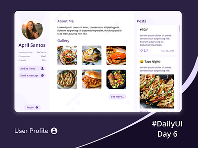 User Profile #dailyUI