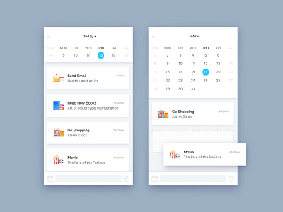 Calendar by Clarence_W on Dribbble