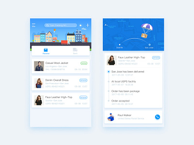 Delivery check clean delivery flat design house illustration parachute ui ux