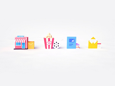 Calendar Icons book c4d email icons movies shop