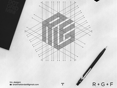 RGF monogram logo art branding clean design graphic design icon illustration logo typography vector