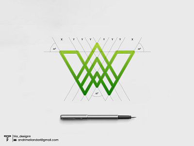 W monogram logo brand