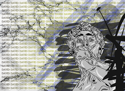 The ilustrated David david digitalart drawing florence illustration italy masterpiece michelangelo renaissance sculpture vector