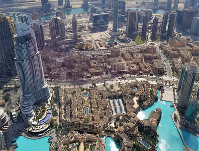 Aerial view of Dubai aerial building city cityscape desert dubai horizon landscape panorama photo photography skyscraper uae view