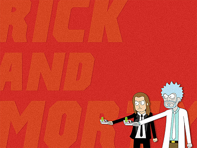 Pulp Ricktion crossover pastiche pulp fiction rick and morty
