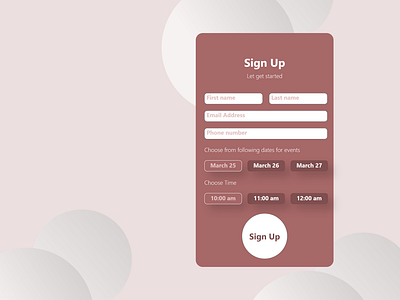 Sign up form -Daily UI 1