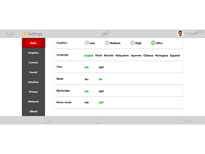 Daily UI 007 - Challenge - Settings- Game Profile adobe xd dailyui dailyuichallenge game settings ui ui ux