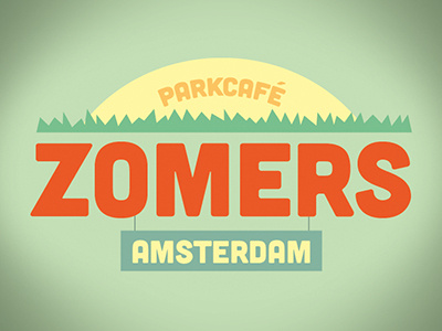 Logo concept amsterdam cafe logo park summer sun