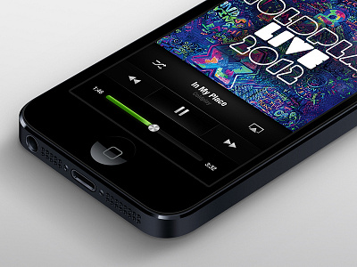 Spotify on iPhone 5 app apple interface iphone 5 now playing player retina screen spotify ui
