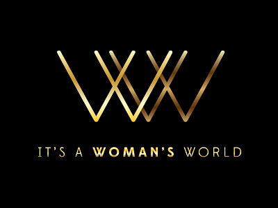 It's a Woman's World - logo chic chique gold premium w woman