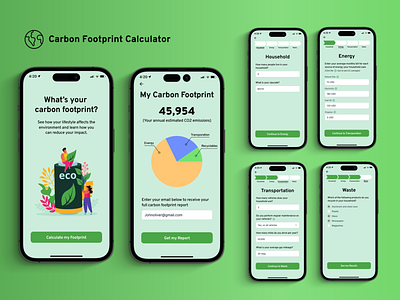 Carbon Footprint Calculator 005 005 design figma ui ux