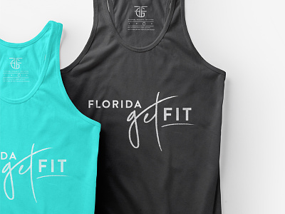 Florida Get Fit Lettering & Apparel apparel clothing fitness apparel fitness brand hand lettering lettering modern design monogram neon