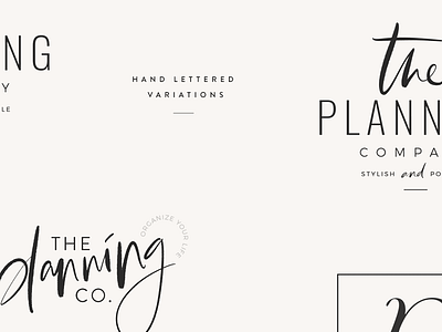 Brush Lettering for The Planning Co.