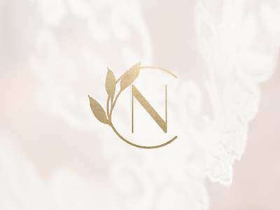 Charlotte Nichols Wedding Brand beauty brand brand gold icon illustration lettering logo modern monogram script typography wedding