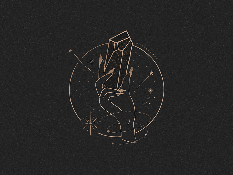 Magical Crystal Illustration By Mel Volkman by MV on Dribbble