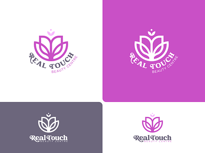Real Touch ( beauty center) logo branding graphic design logo