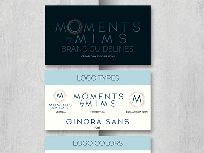 Moments By Mims Branding Guide branding branding guide design logo typography