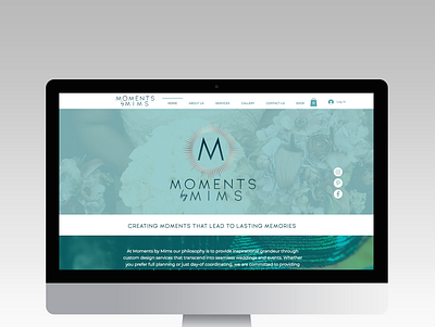 Moments By Mims Website Design branding design logo typography website design