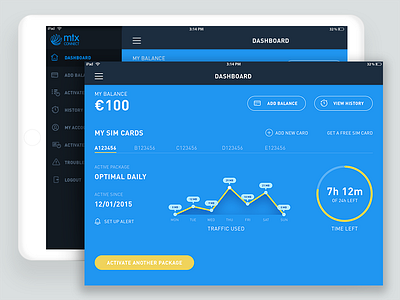 MTX Connect app design tablet ui ux uxpresso