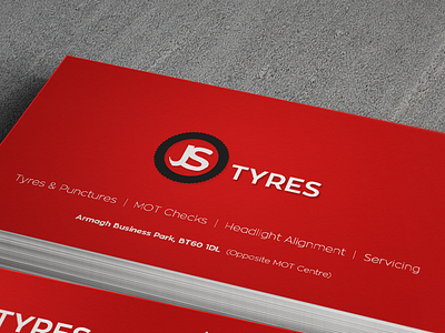 JS Tyres business cards