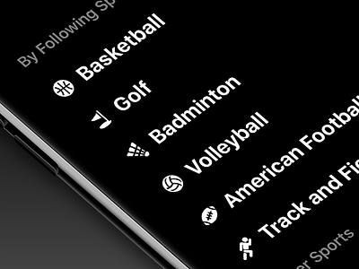 New sports icons for Player! american football app badminton basketball golf icon illustration ios sports track and field ui volleyball