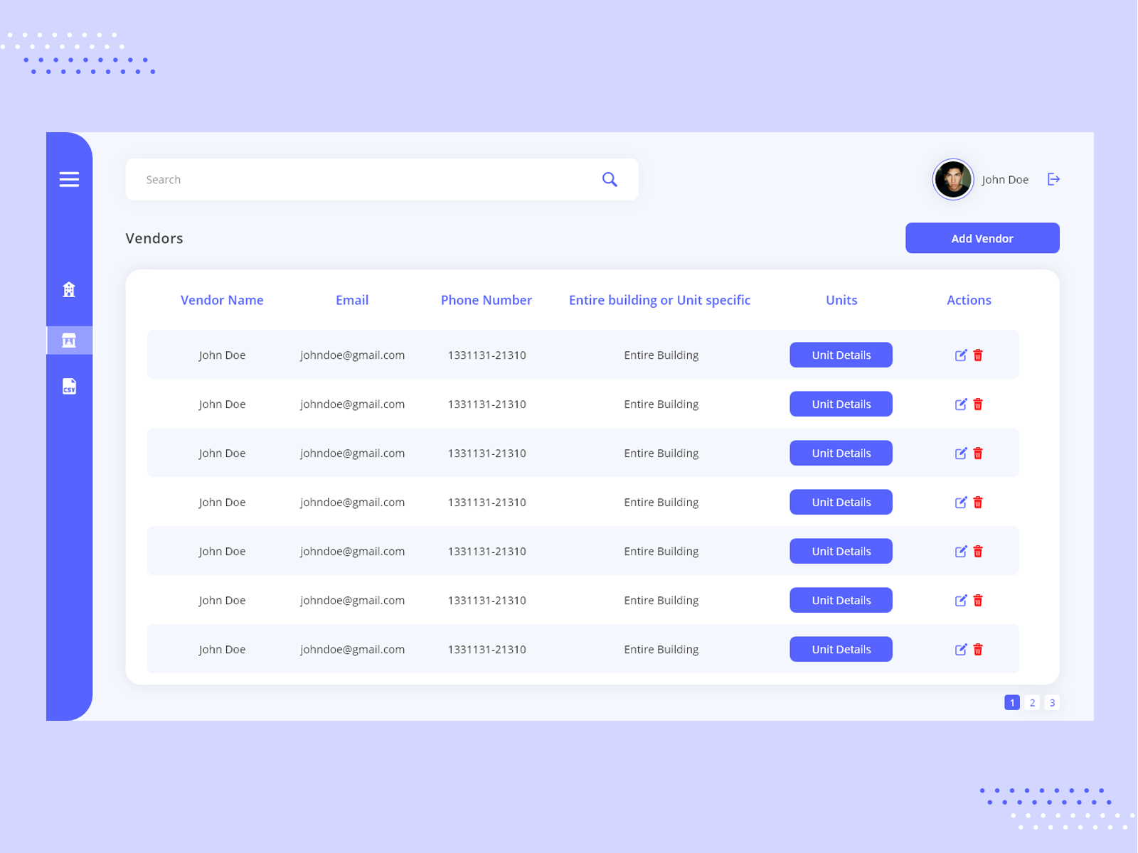 Vendor List UI UX Design by SAMARITAN TECHNOLOGIES on Dribbble