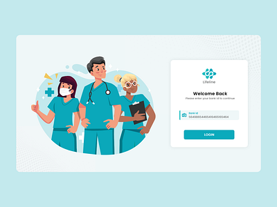 Hospital Login Screen Design branding design graphics illustration logo ui ui ux webdesign website concept website design