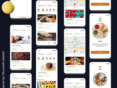 Get Food App design food delivery mobile ui restaurants ui visual design