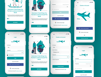 DestFind mobile app mobile app design mobile design mobile ui ui ui design uidesign ux uxdesign visual design