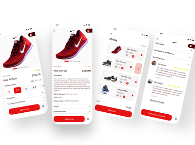 Shoe Ordering App design ecommerce mobile app mobile app design mobile design mobile ui ui design uidesign uxdesign visual design