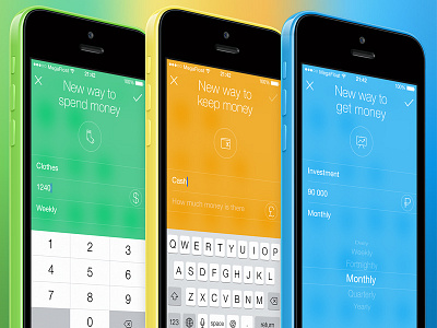 Financial App: three ways to manage money app dollar icons ios7 iphone money pound ruble ways