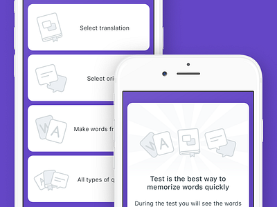 Types of Tests app dictionary english flat icon ios learning study test vocabulary