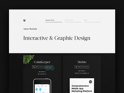 Tkachuk.me — Portfolio Redesign html landing page portfolio web website