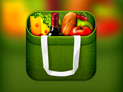 Grocery shopping list app icon