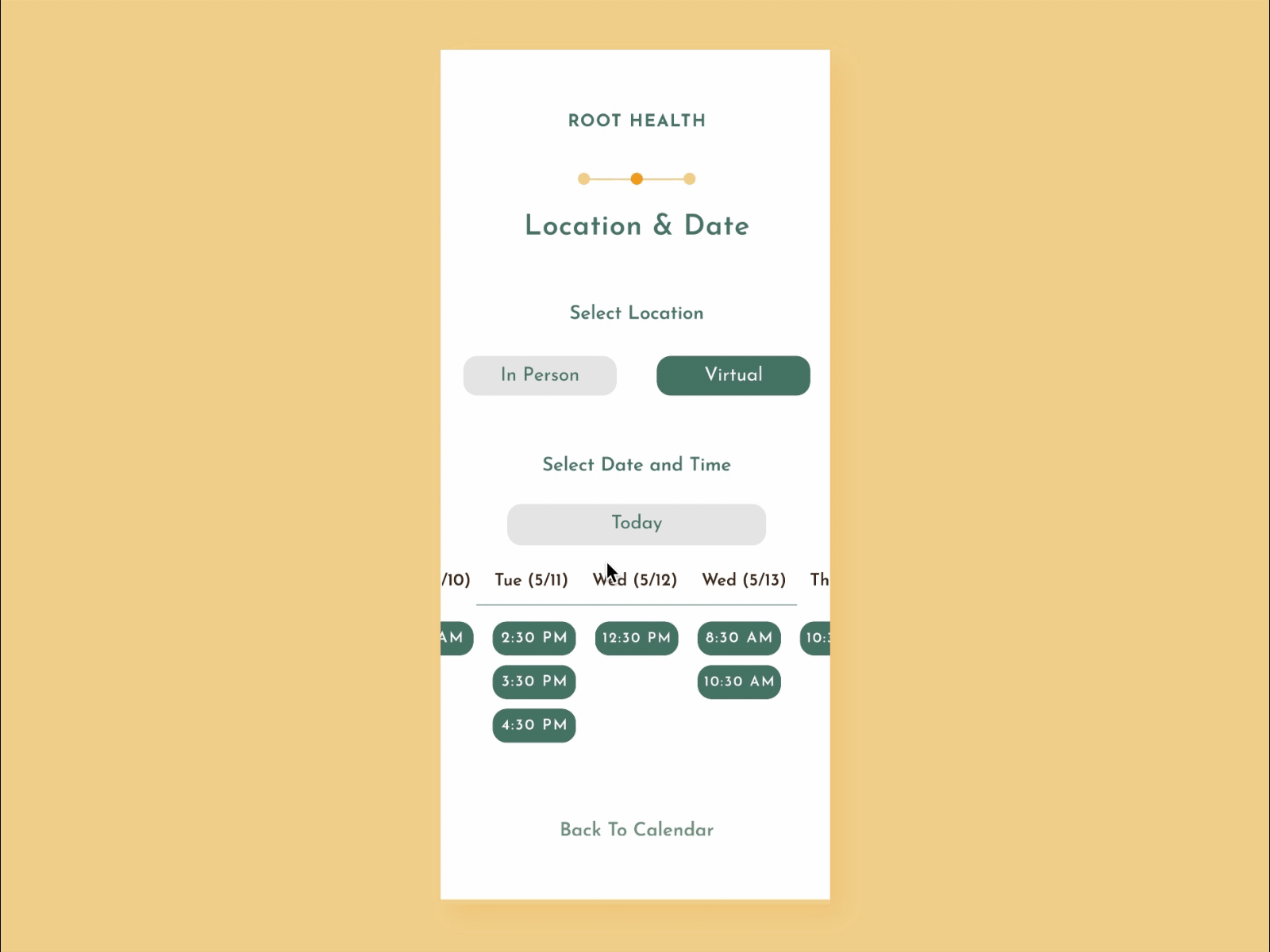 Appointment Booking Flow animation appointment booking booking figma flow health health app iphone medicine transition ui ui ux user flow