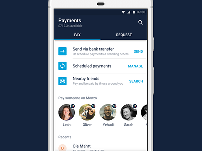 Payments on Monzo