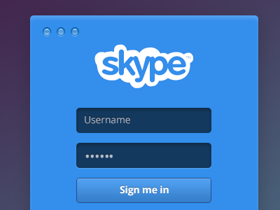 Skype Login app login login screen mini os x practice skype