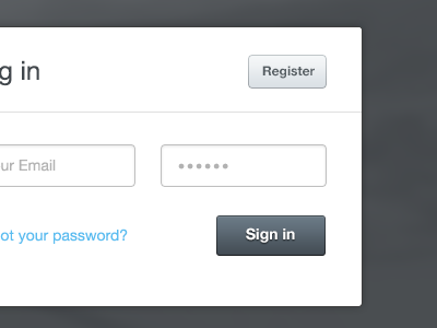 Practice buttons clean form login register sign in ui white