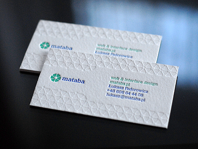 Mataba business cards business cards letterpress quadon