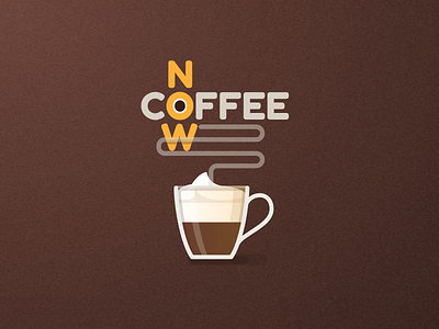 Coffee Now App app chunky coffee foam gradient illustration vector