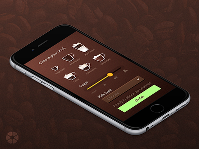 Coffee Now app app cappuccino chocolate coffee espresso icons iphone6s latte macchiato mobile ui vector