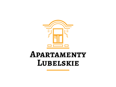 Apartments logo apartments building centered lines logo renaissance window