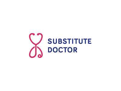 Substitute Doctor logo bariol doctor hourglass logo love sans simple