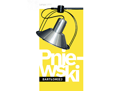 Pniewski poster black design interior lamp poster retro sans serif typo typography yellow