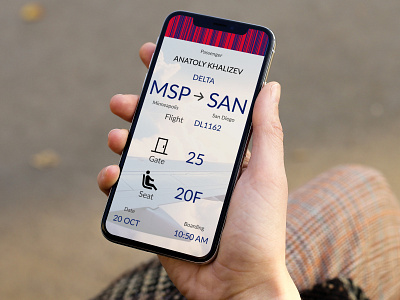 DailyUI #24 Boarding Pass