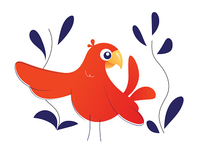 Parrot bird illustration parrot vector