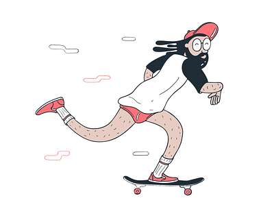 Skater illustraion skateboard skater skaters underpants